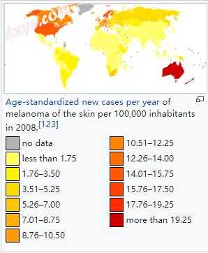 Age-standardized new cases per year of melanoma of the skin per 100,000 inhabita.jpg