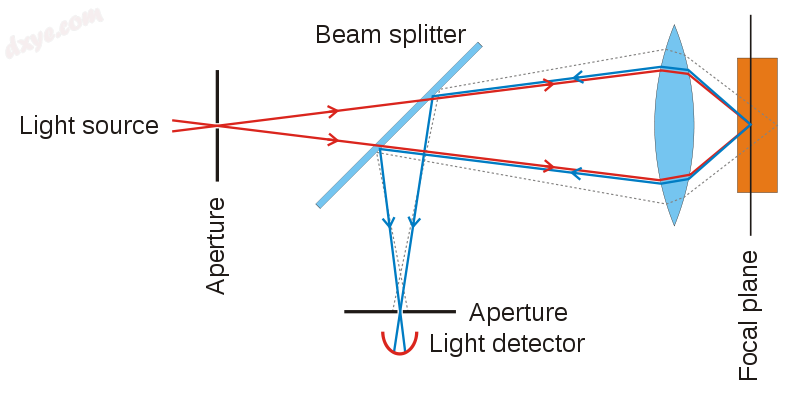 Diagram of how confocal microscopy works.png