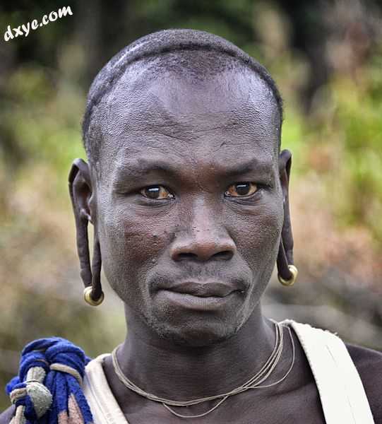 Stretched earlobe piercing, Ethiopia.jpg