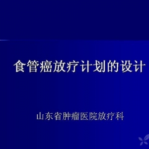 食管癌放疗计划的设计