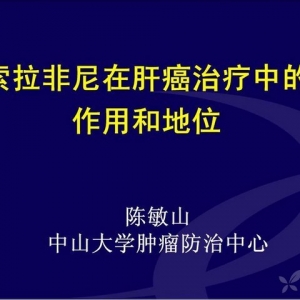 陈敏山：索拉非尼在肝癌综合治疗中的地位和作用