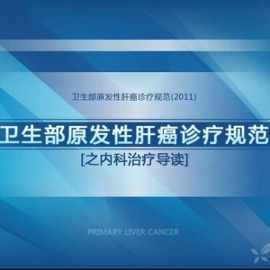 卫生部原发性肝癌诊疗规范之内科治疗