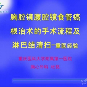胸腔镜腹腔镜食管癌根治术流程及淋巴结清扫