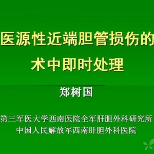 郑树国：医源性近端胆管损伤的术中即时处理