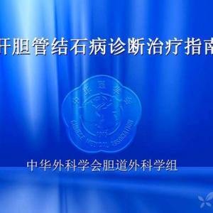 肝胆管结石病诊断治疗指南