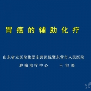 王旬果：胃癌的辅助化疗
